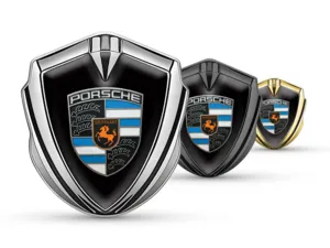Porsche Emblemi Metal Custom Stile Tuning Splendente